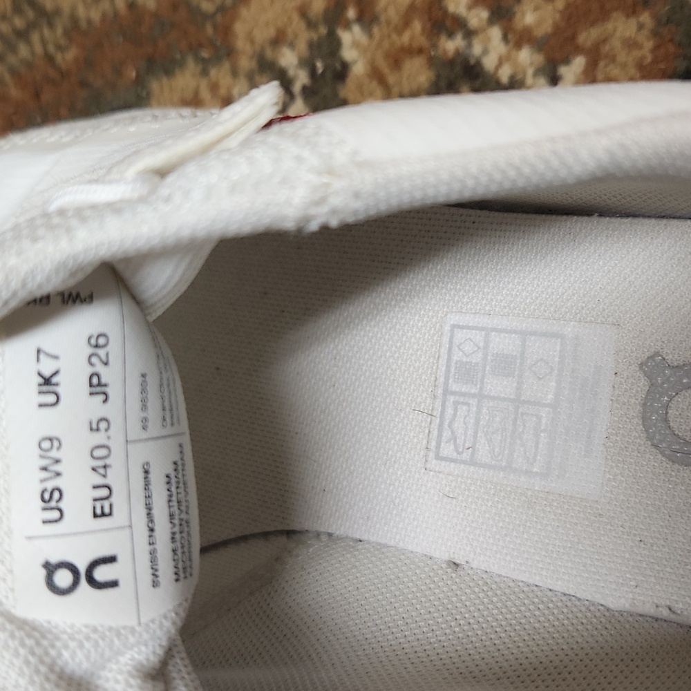 On Running Women's White Athletic Shoes - Picture 8 of 11
